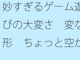 妙すぎるゲーム遊びの大変さ  変な形  ちょっと空から俯瞰して見ると違うのか・・