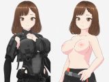 黒いウェアを着ている巨乳のお姉さん（セリフなし  3DCGモデル  イラスト集）