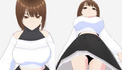 ツンデレっぽい巨乳のお姉さん（セリフなし  3DCGモデル  イラスト集）
