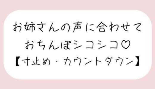 【オナサポ】お気に入りのオナホ準備して聴いてみて。お姉さんが優しく寸止めカウントダウンでオナサポしてあげる♪